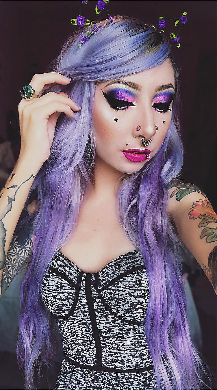 Violet purple hair