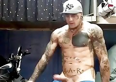 Tattooed korean masturbate cock and interracial