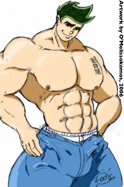 Cartoon muscle growth