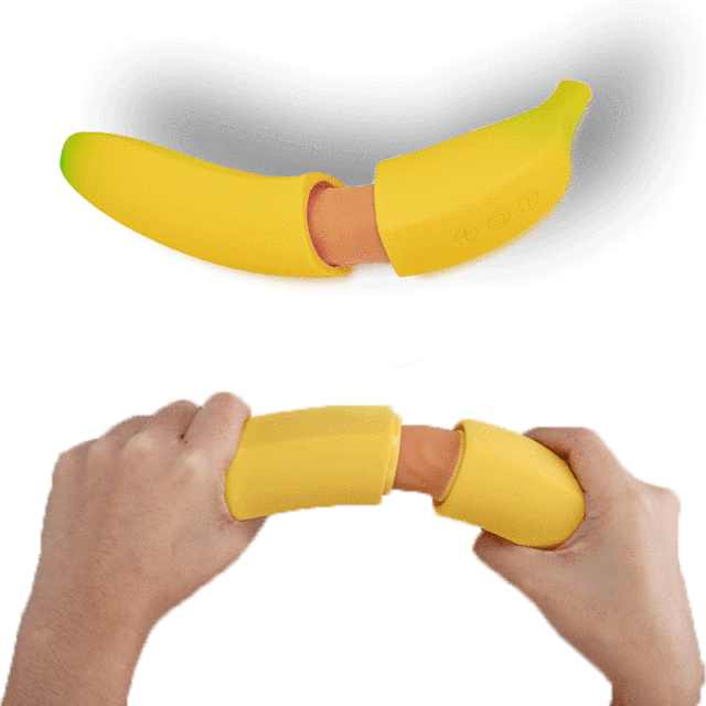 Banana dildos bein used