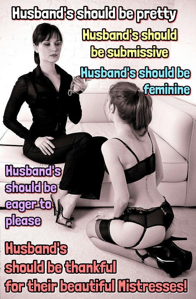 She controls her husband femdom